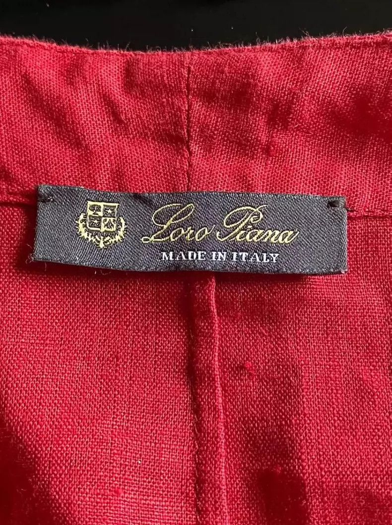 Loro Piana Loro Piana Women's Red Linen Dress Size M / US 6-8 / IT 42-44 - 4 Thumbnail