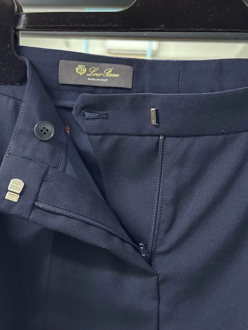 Loro Piana Loro Piana Women's Blue Casual Wool Pants Size 40" / US 18 - 4 Thumbnail