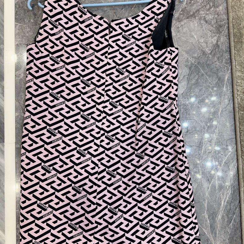 Versace Versace Pink Patterned Sleeveless Dress - dmc Size S / US 4 / IT 40 - 2 Thumbnail