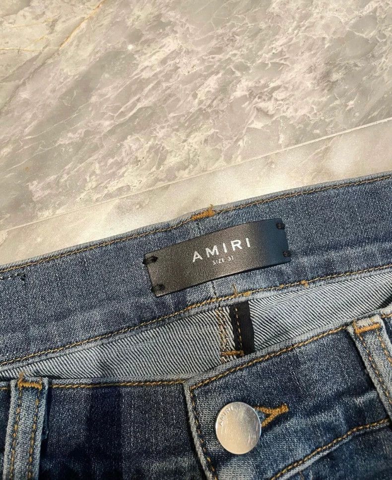 Amiri AMIRI MX1 Blue Patchwork Distressed Jeans - dmc Size US 30 / EU 46 - 2 Thumbnail