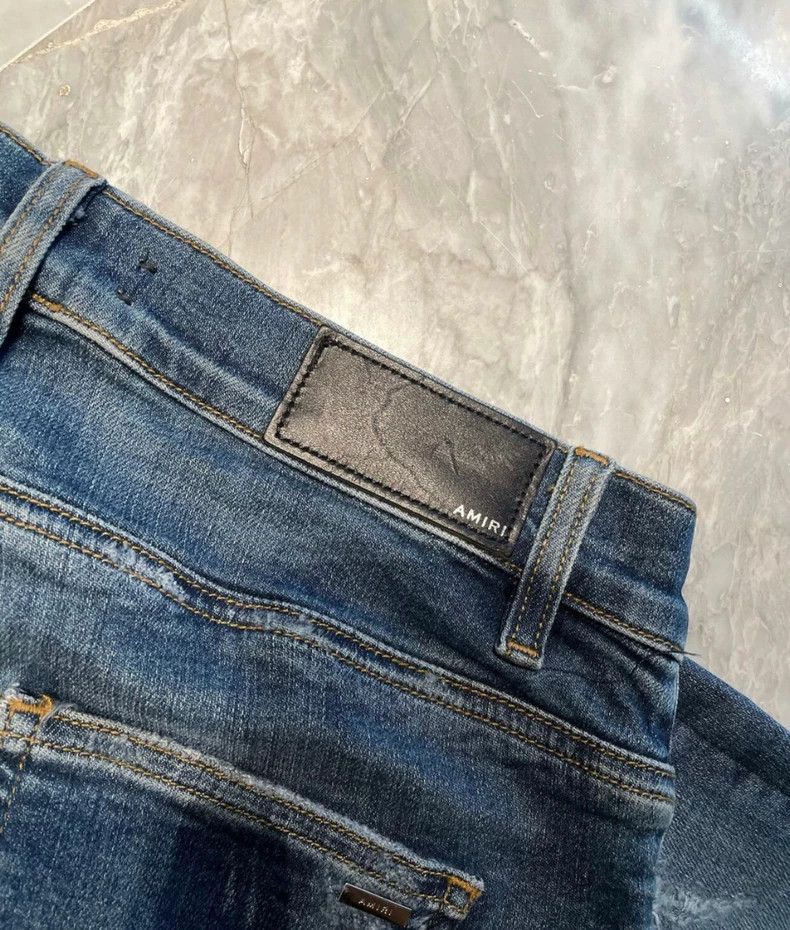Amiri AMIRI MX1 Blue Patchwork Distressed Jeans - dmc Size US 30 / EU 46 - 3 Thumbnail