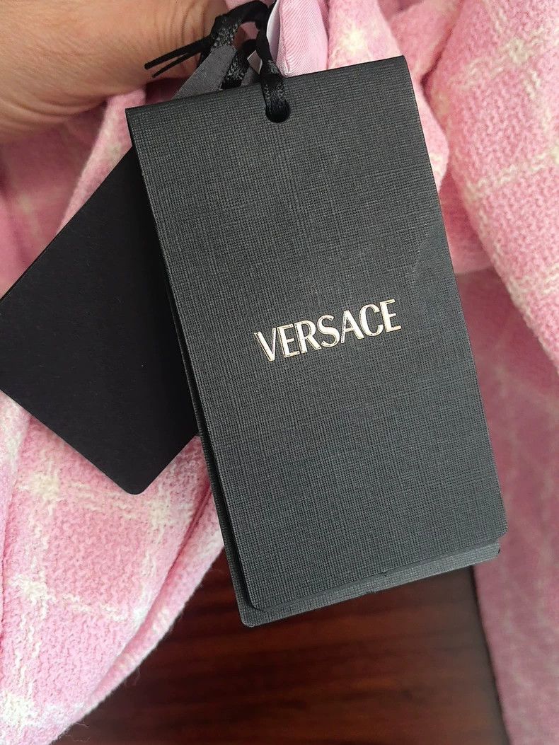 Versace VERSACE Women's Pink Jacket and Skirt Set - dmc Size L / US 10 / IT 46 - 4 Thumbnail