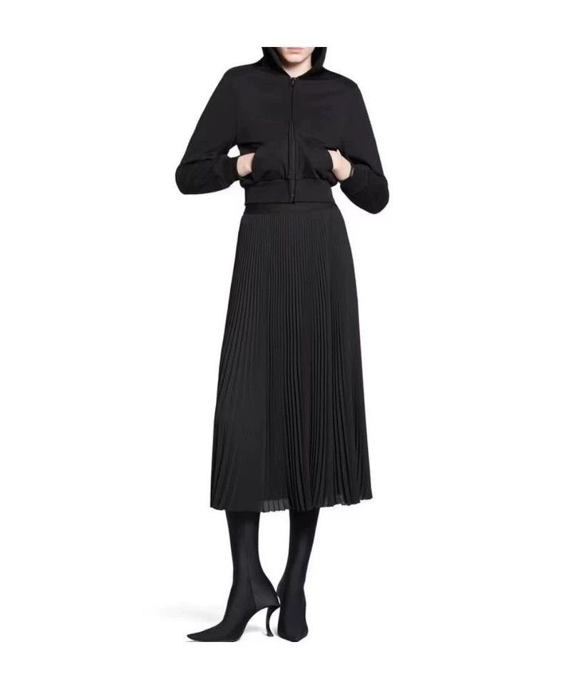 Balenciaga Balenciaga Pleated Elastic Midi Skirt- dmc Size 24" / US 00 / IT 34 - 6 Thumbnail