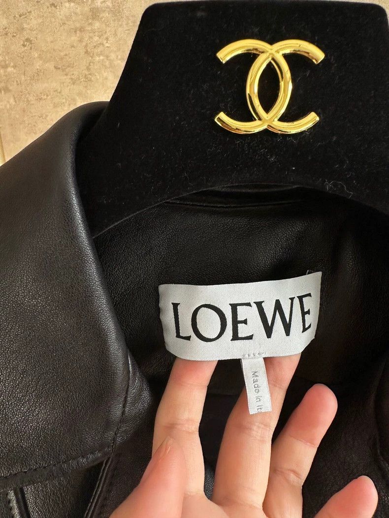 Loewe Loewe Women's Leather Jacket with Flower- dmc Size XS / US 0-2 / IT 36-38 - 3 Thumbnail