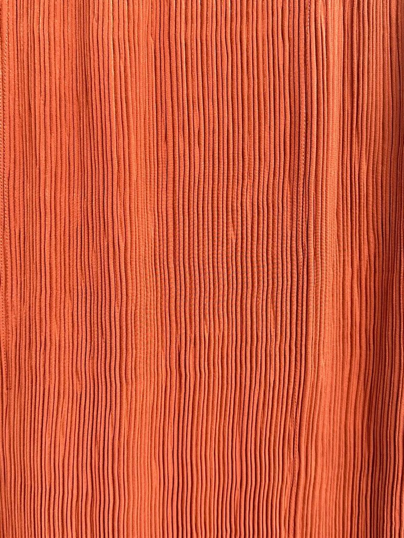Issey Miyake Issey Miyake Pleated Orange Midi Skirt - dmc Size 26" / US 2 / IT 38 - 2 Thumbnail