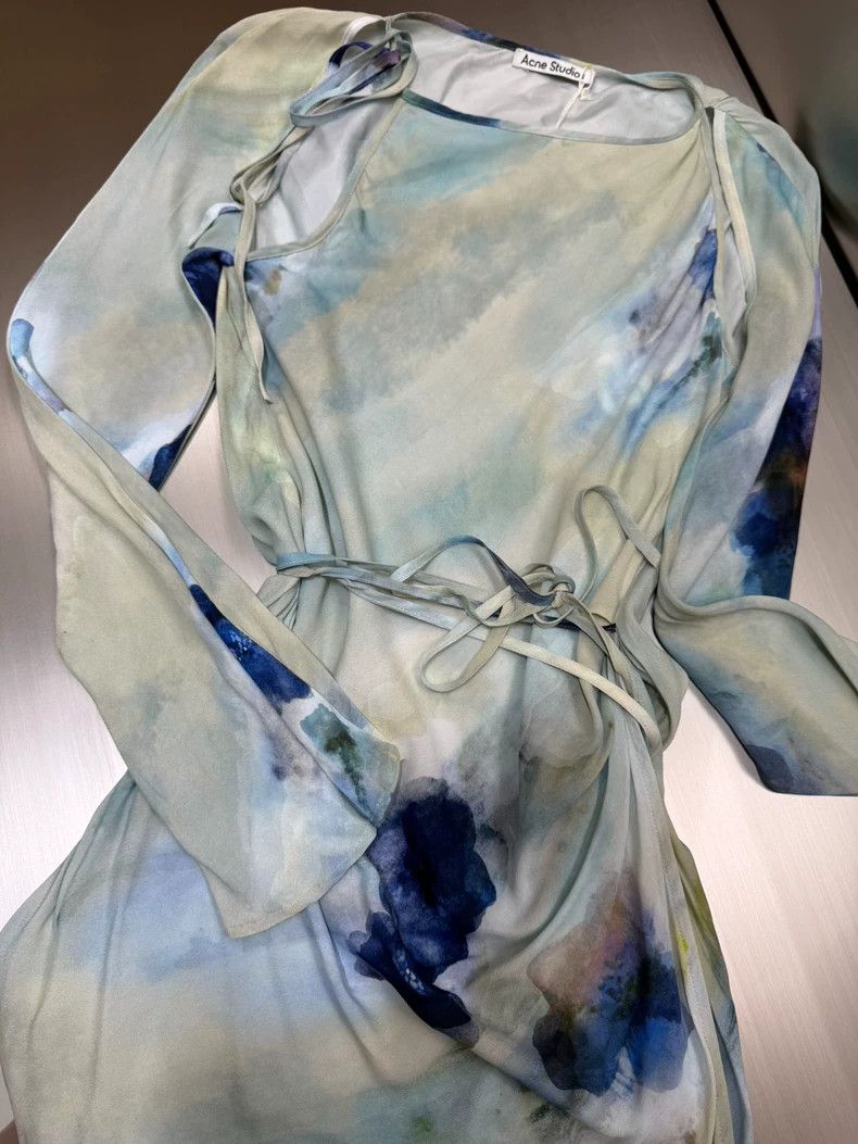 Vintage Acne Studios Landscape Print Dress - dmc Size M / US 6-8 / IT 42-44 - 4 Thumbnail