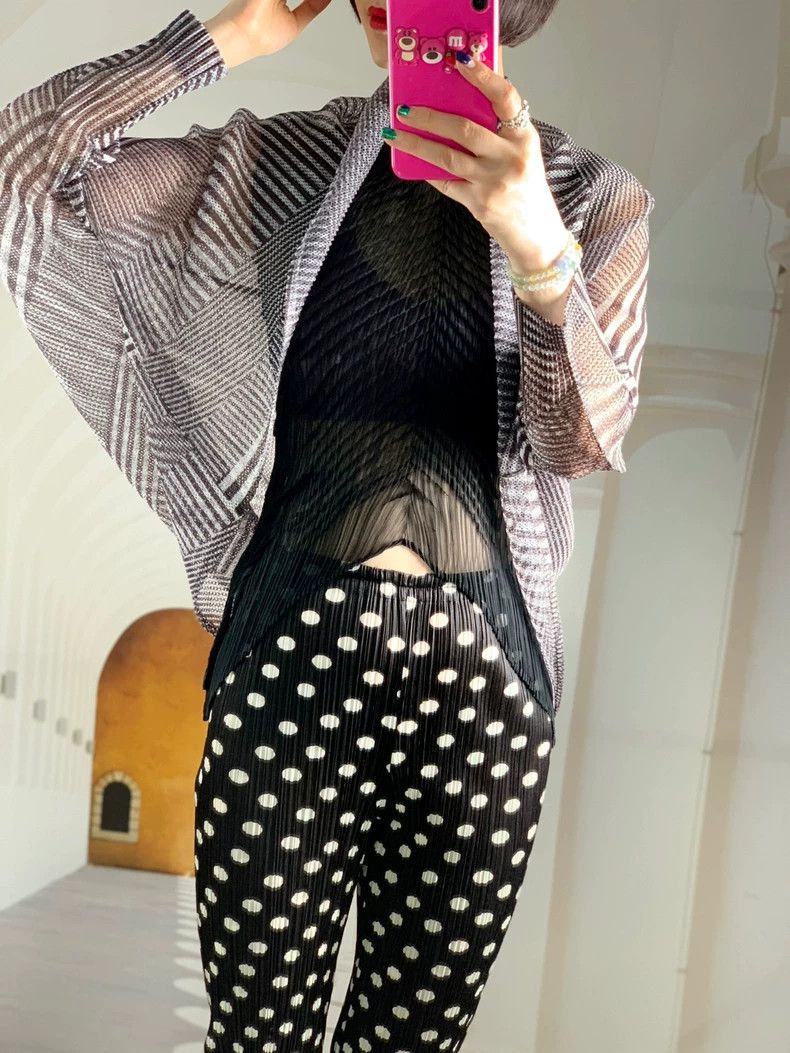 Issey Miyake Issey Miyake PP Checkered Shawl Top - dmc Size US M / EU 48-50 / 2 - 2 Thumbnail