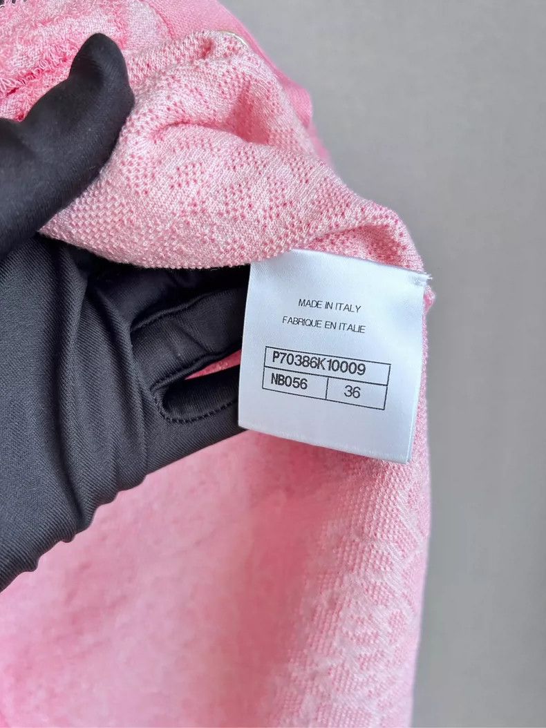 Chanel Chanel Pink Camellia Knit Skirt - dmc Size 24" / US 00 / IT 34 - 4 Thumbnail