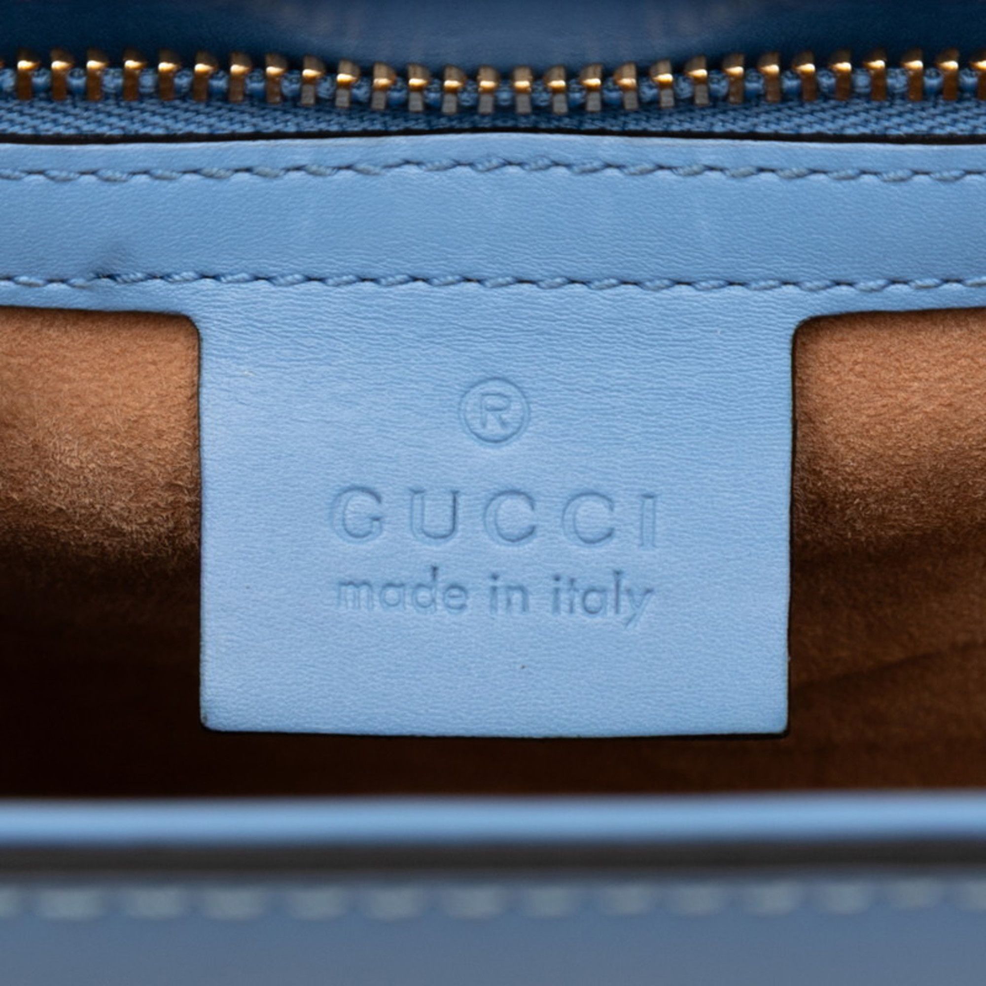 Gucci Gucci Sylvie One-Shoulder Bag 421882 Blue Leather Women's GUCCI Size ONE SIZE - 5 Thumbnail