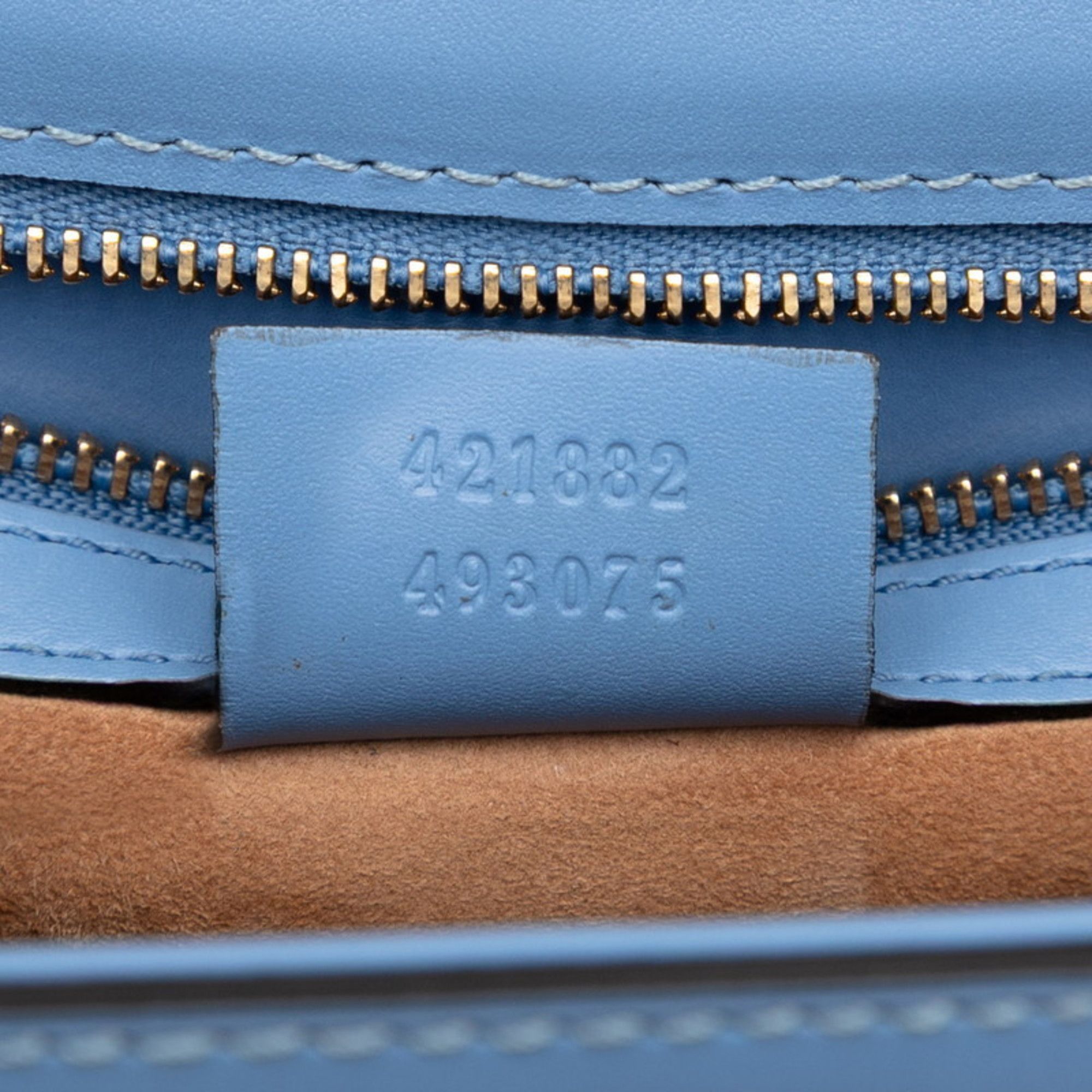 Gucci Gucci Sylvie One-Shoulder Bag 421882 Blue Leather Women's GUCCI Size ONE SIZE - 6 Thumbnail