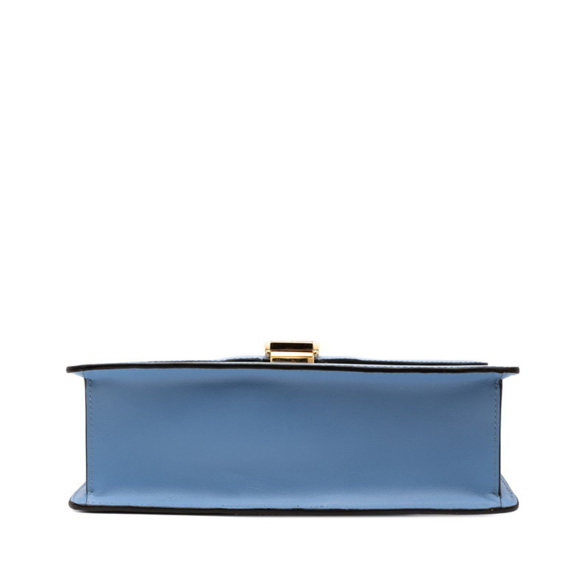 Gucci Gucci Sylvie One-Shoulder Bag 421882 Blue Leather Women's GUCCI Size ONE SIZE - 3 Thumbnail