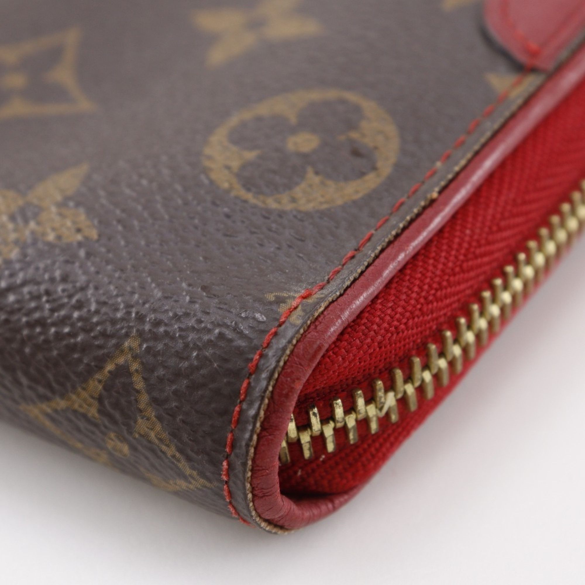 Louis Vuitton Louis Vuitton Retiro Zippy Wallet M61854 Monogram Canvas Cerise 2019 Brown/Red MI2119 Women's Size ONE SIZE - 5 Thumbnail