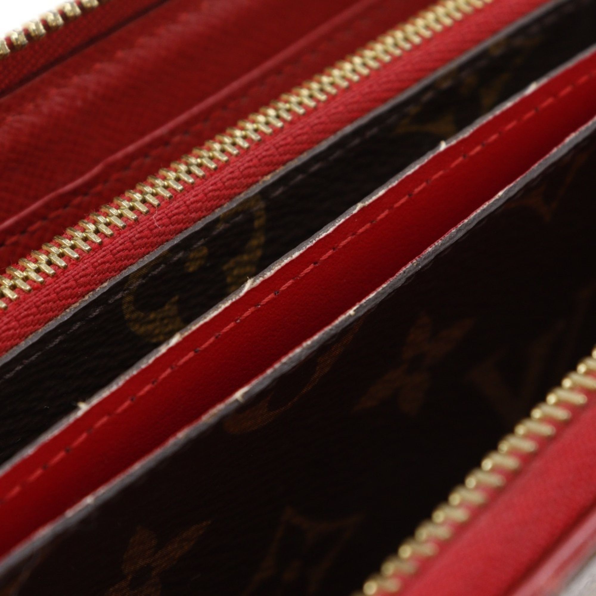 Louis Vuitton Louis Vuitton Retiro Zippy Wallet M61854 Monogram Canvas Cerise 2019 Brown/Red MI2119 Women's Size ONE SIZE - 16 Thumbnail