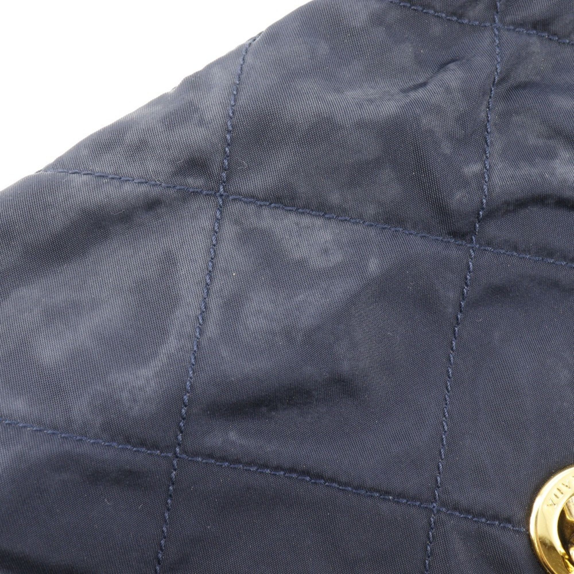 Prada PRADA Chain Shoulder Bag Quilted Nylon Navy A5 Type ChainShoulder Women's Size ONE SIZE - 10 Thumbnail