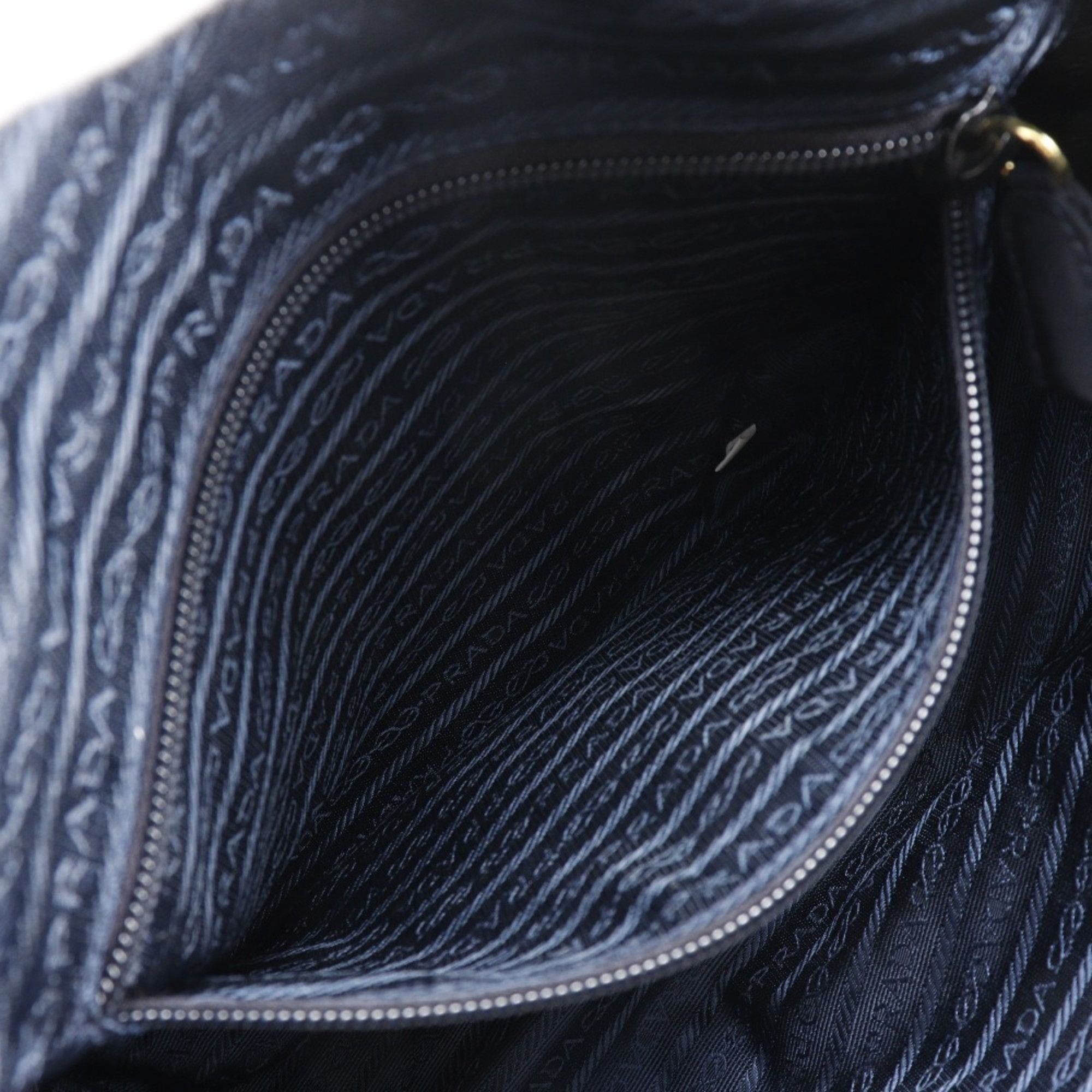 Prada PRADA Chain Shoulder Bag Quilted Nylon Navy A5 Type ChainShoulder Women's Size ONE SIZE - 7 Thumbnail