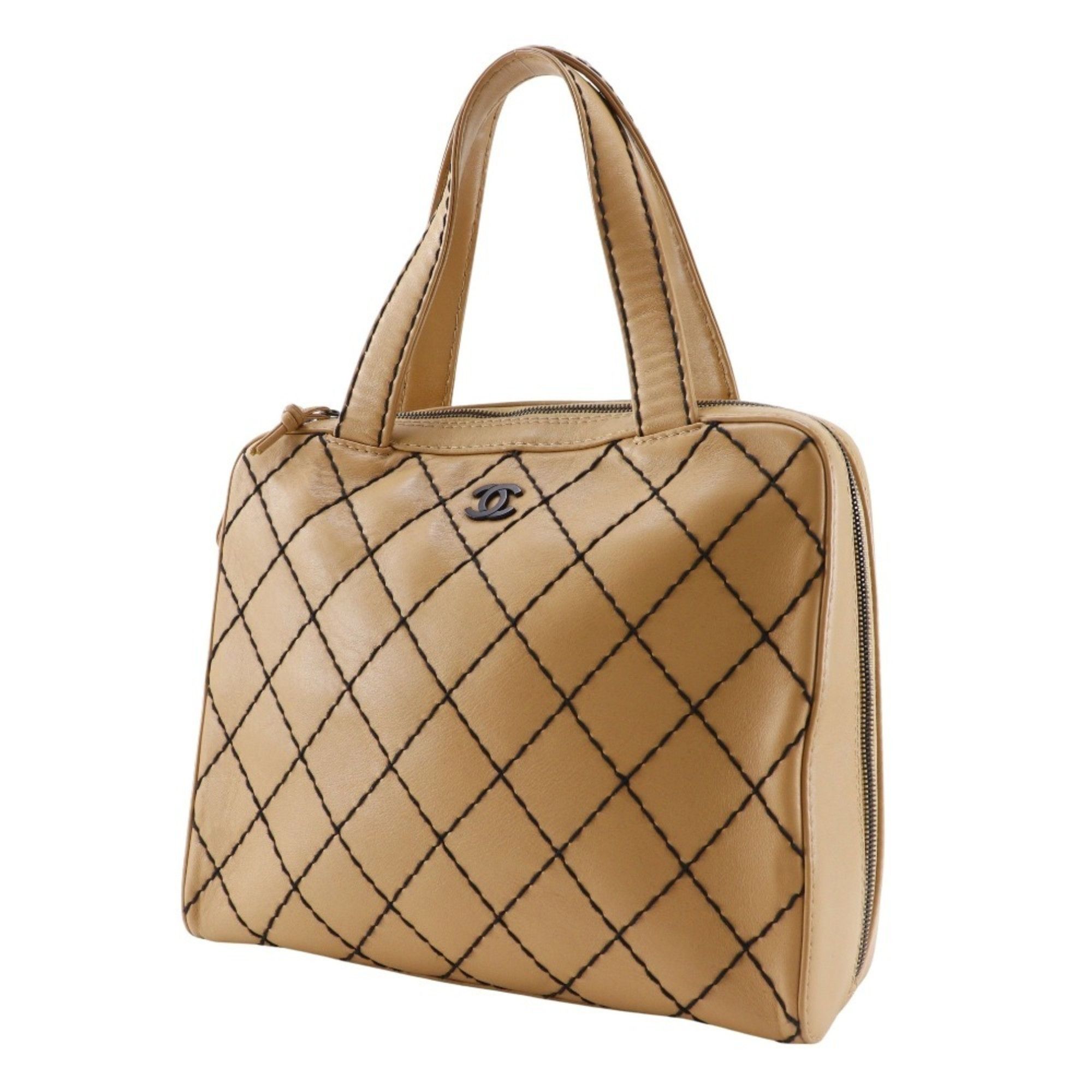 Chanel CHANEL Wild Stitch Tote Bag A14693, Beige Calfskin, A5 Size, Double, Women's Size ONE SIZE - 2 Thumbnail