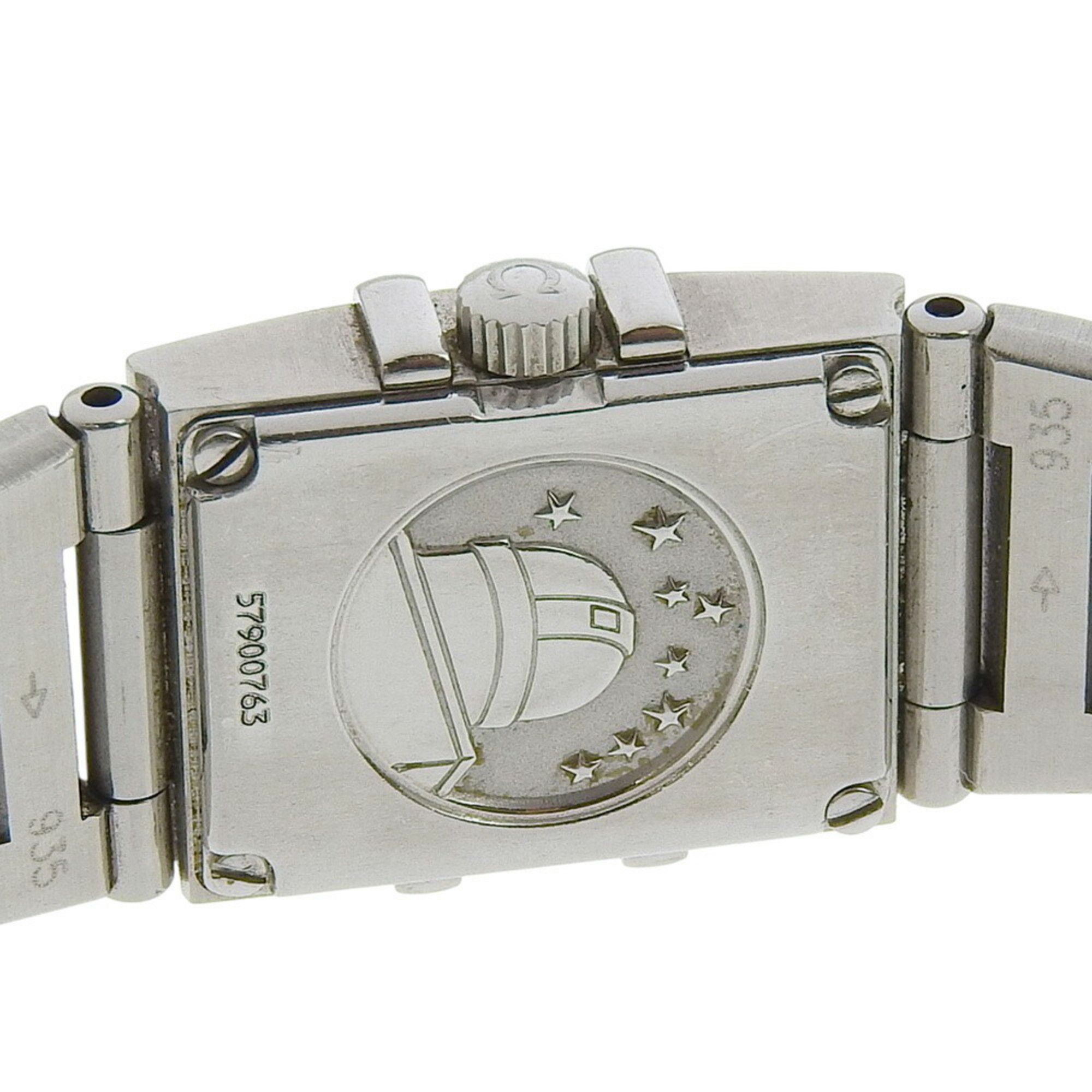 Omega OMEGA Constellation Carree Watch 1531.71 Stainless Steel 1998 Quartz Analog Display White Shell Dial Women's Size ONE SIZE - 5 Thumbnail
