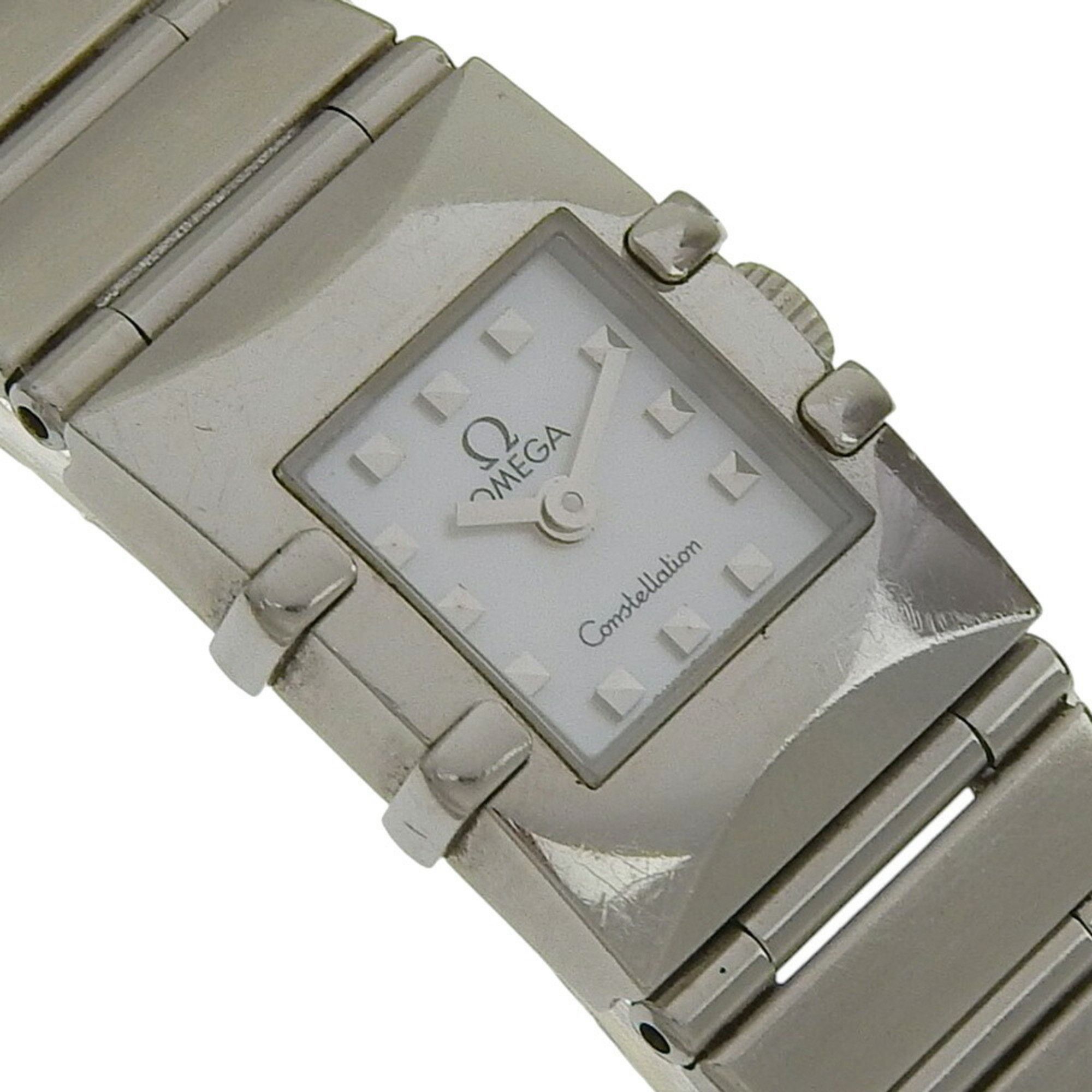 Omega OMEGA Constellation Carree Watch 1531.71 Stainless Steel 1998 Quartz Analog Display White Shell Dial Women's Size ONE SIZE - 3 Thumbnail