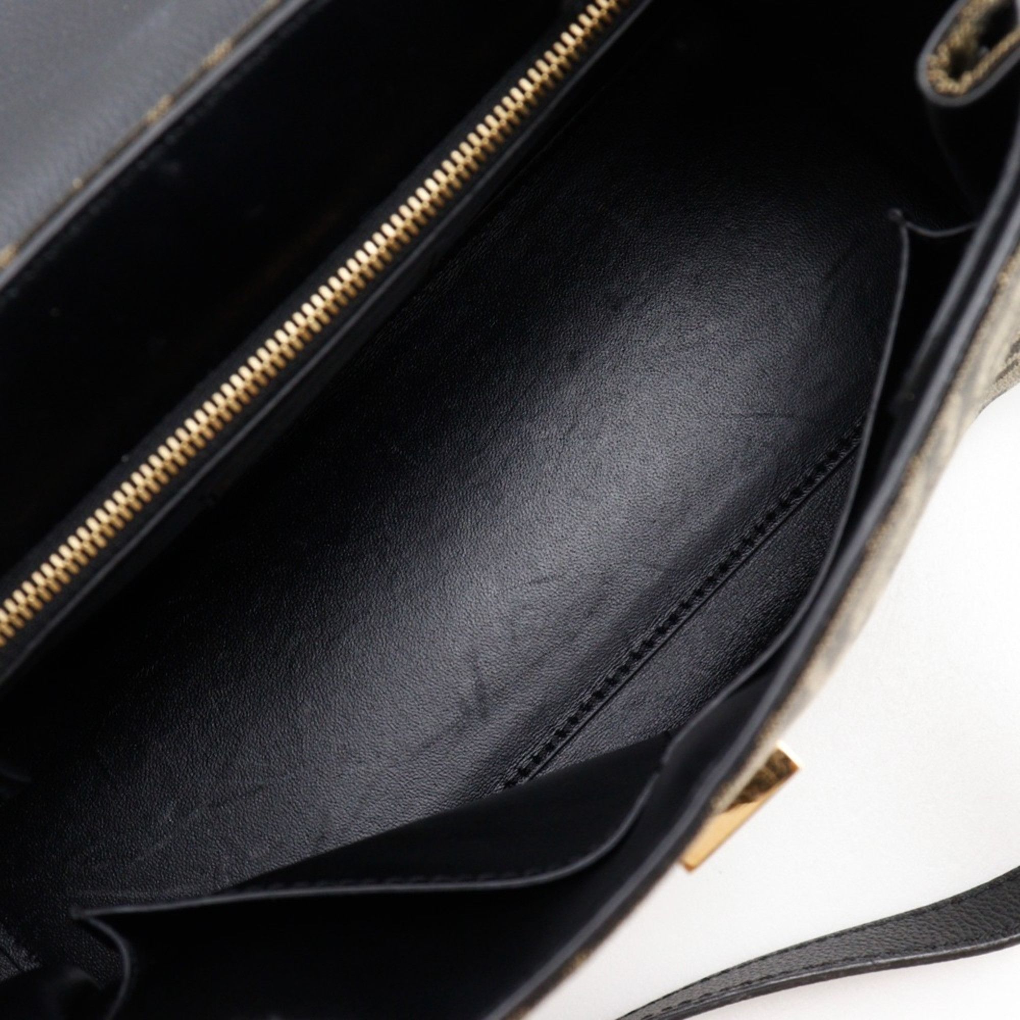 Fendi Fendi La Medusa Zucca handbag and Versace Fendace shoulder bag in nylon canvas leather, black/brown, 2-way, A5 size, for women. Size ONE SIZE - 6 Thumbnail
