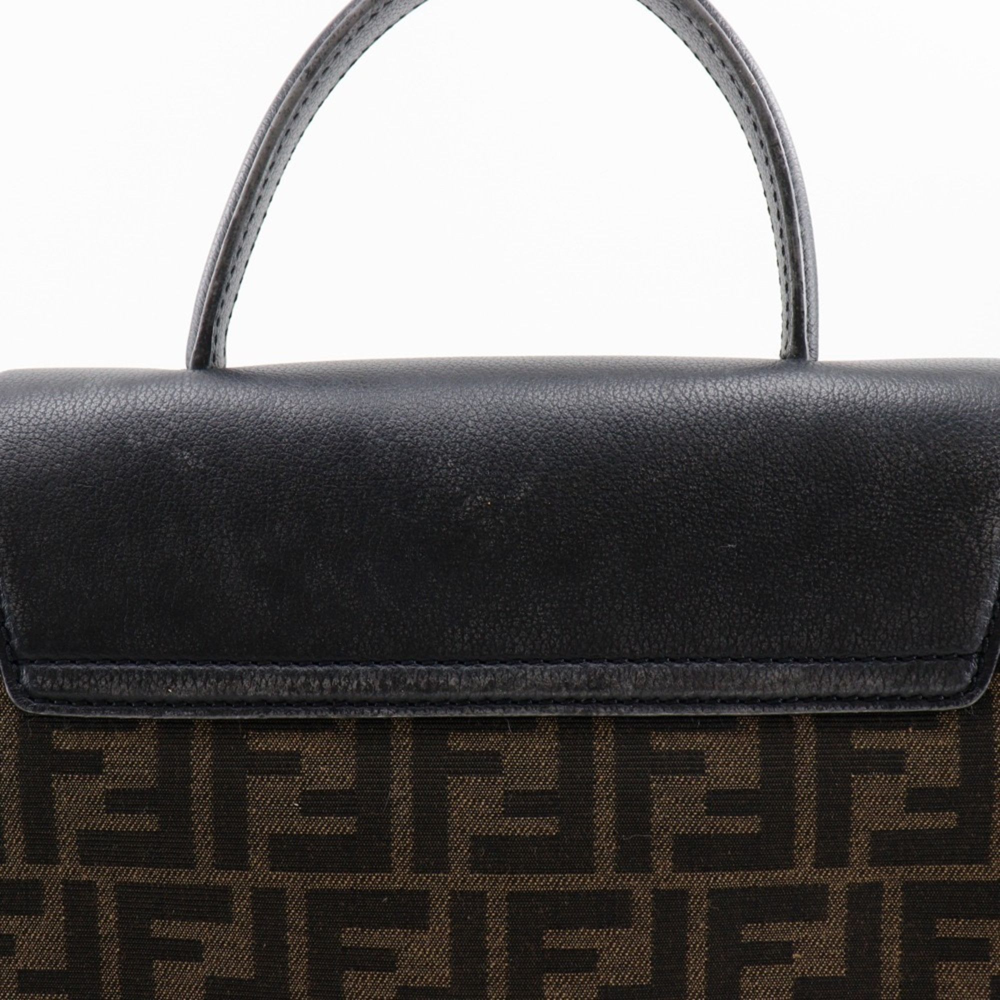Fendi Fendi La Medusa Zucca handbag and Versace Fendace shoulder bag in nylon canvas leather, black/brown, 2-way, A5 size, for women. Size ONE SIZE - 13 Thumbnail