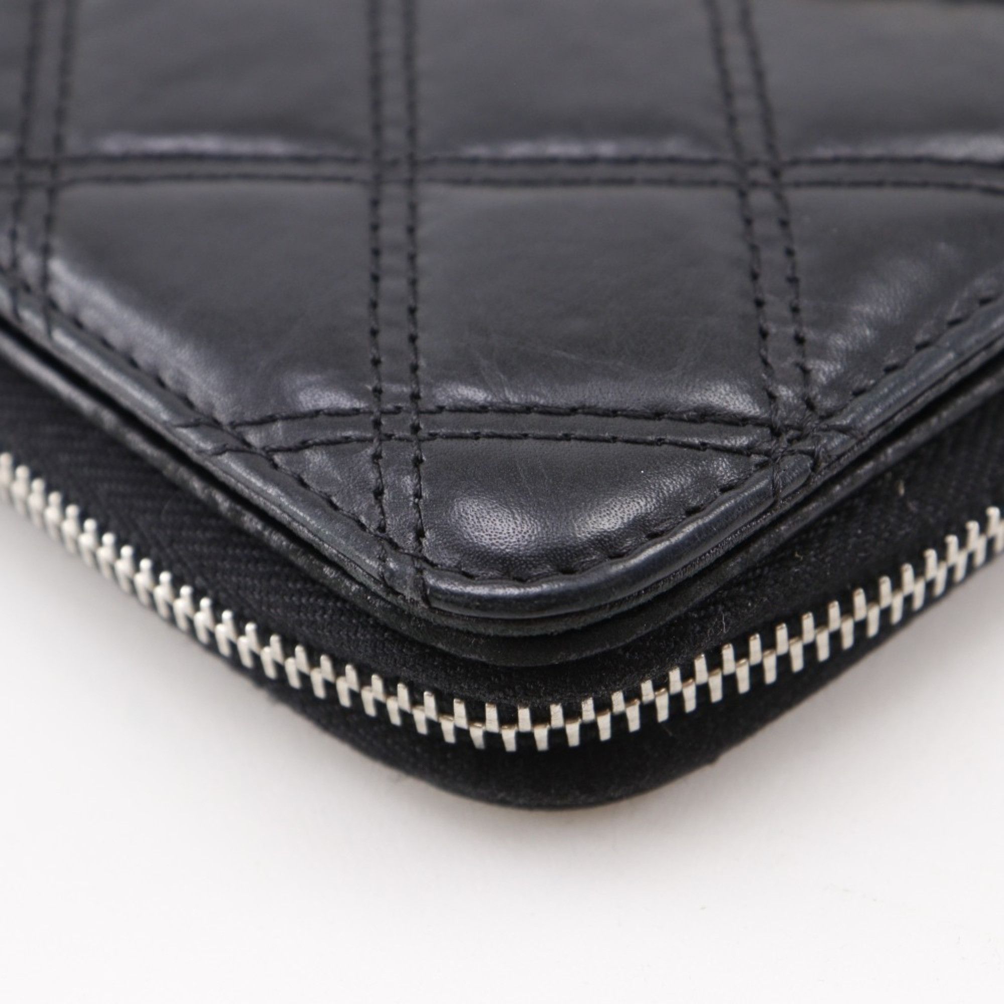 Chanel CHANEL Paris New York Line Long Wallet, Matelasse Lambskin, Black, Snap Button, Line, Women's Size ONE SIZE - 4 Thumbnail