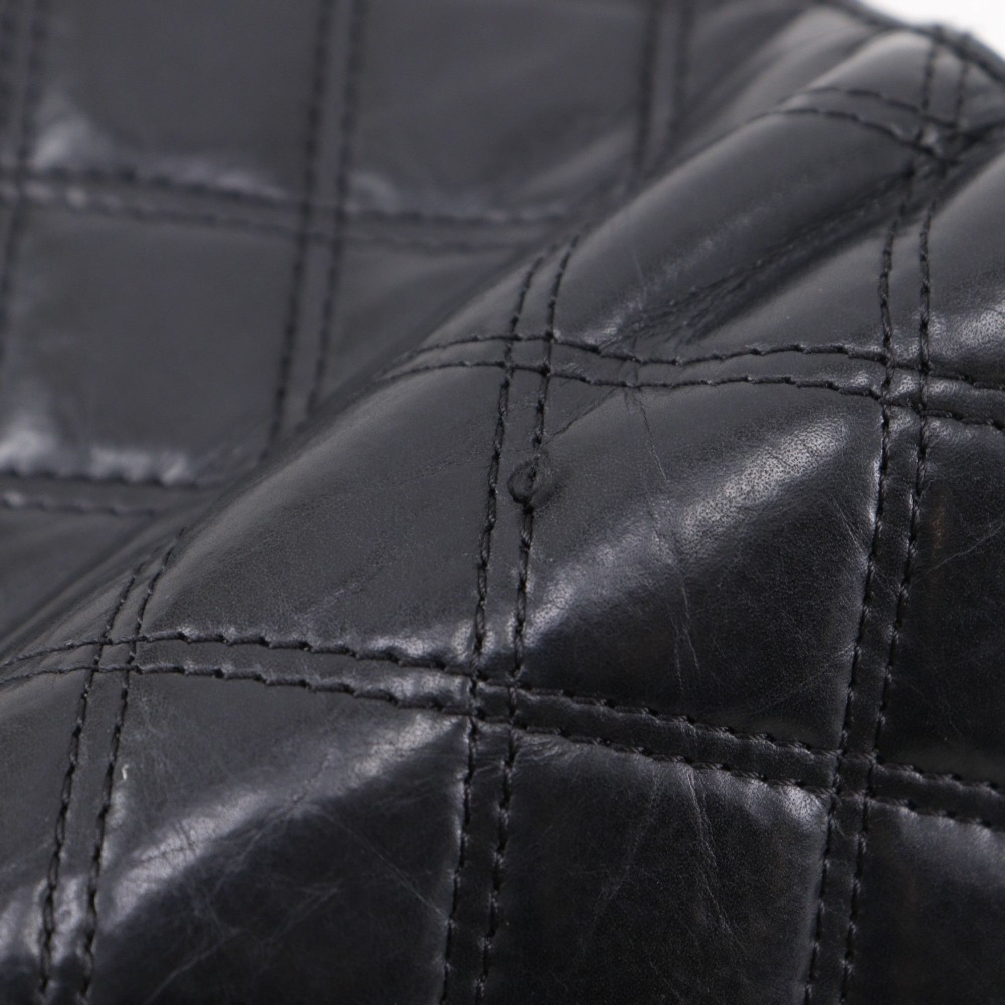 Chanel CHANEL Paris New York Line Long Wallet, Matelasse Lambskin, Black, Snap Button, Line, Women's Size ONE SIZE - 17 Thumbnail