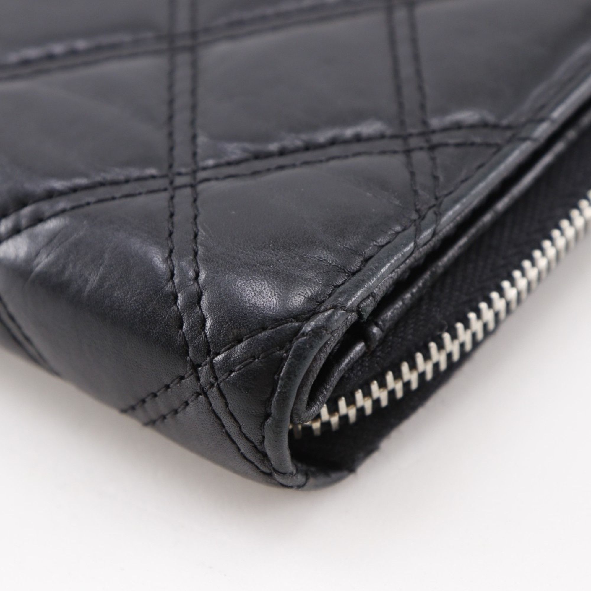 Chanel CHANEL Paris New York Line Long Wallet, Matelasse Lambskin, Black, Snap Button, Line, Women's Size ONE SIZE - 7 Thumbnail