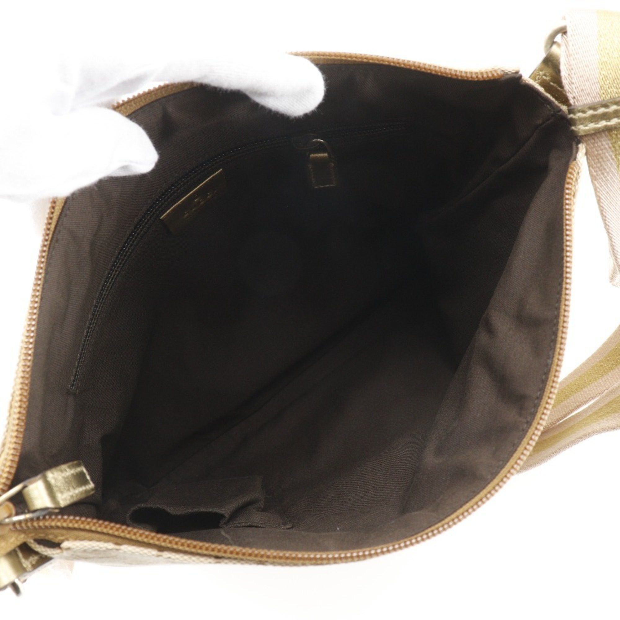 Gucci Gucci Shoulder Bag 145857 GG Canvas Beige A5 Women's Size ONE SIZE - 6 Thumbnail