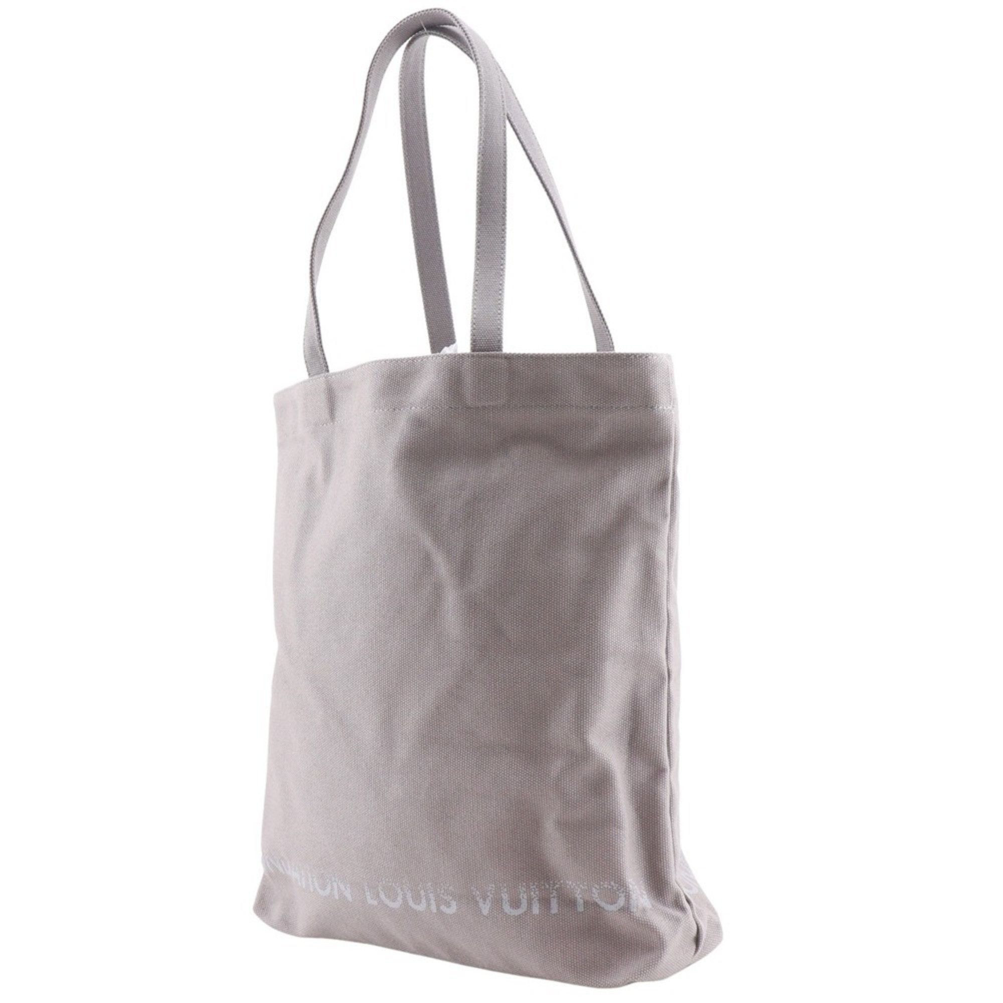Louis Vuitton Louis Vuitton Fondation Paris Tote Bag, Museum Exclusive, Dove Gray Canvas, A4, Unisex Size ONE SIZE - 2 Thumbnail