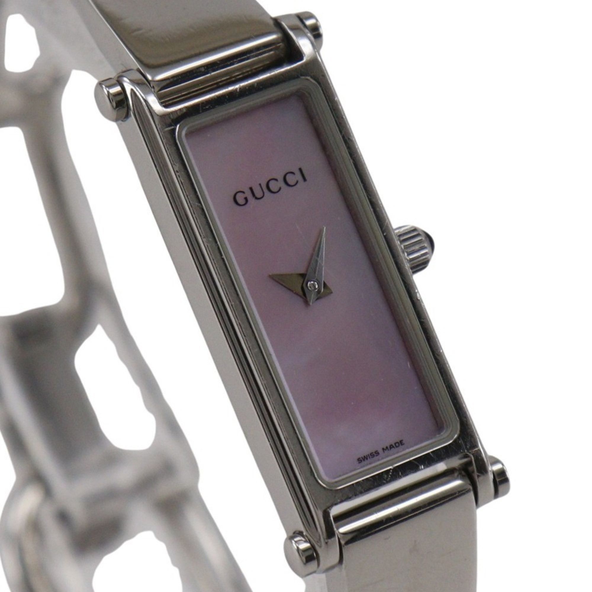 Gucci Gucci 1500L Stainless Steel Quartz Analog Watch with Pink Dial for Women Size ONE SIZE - 3 Thumbnail