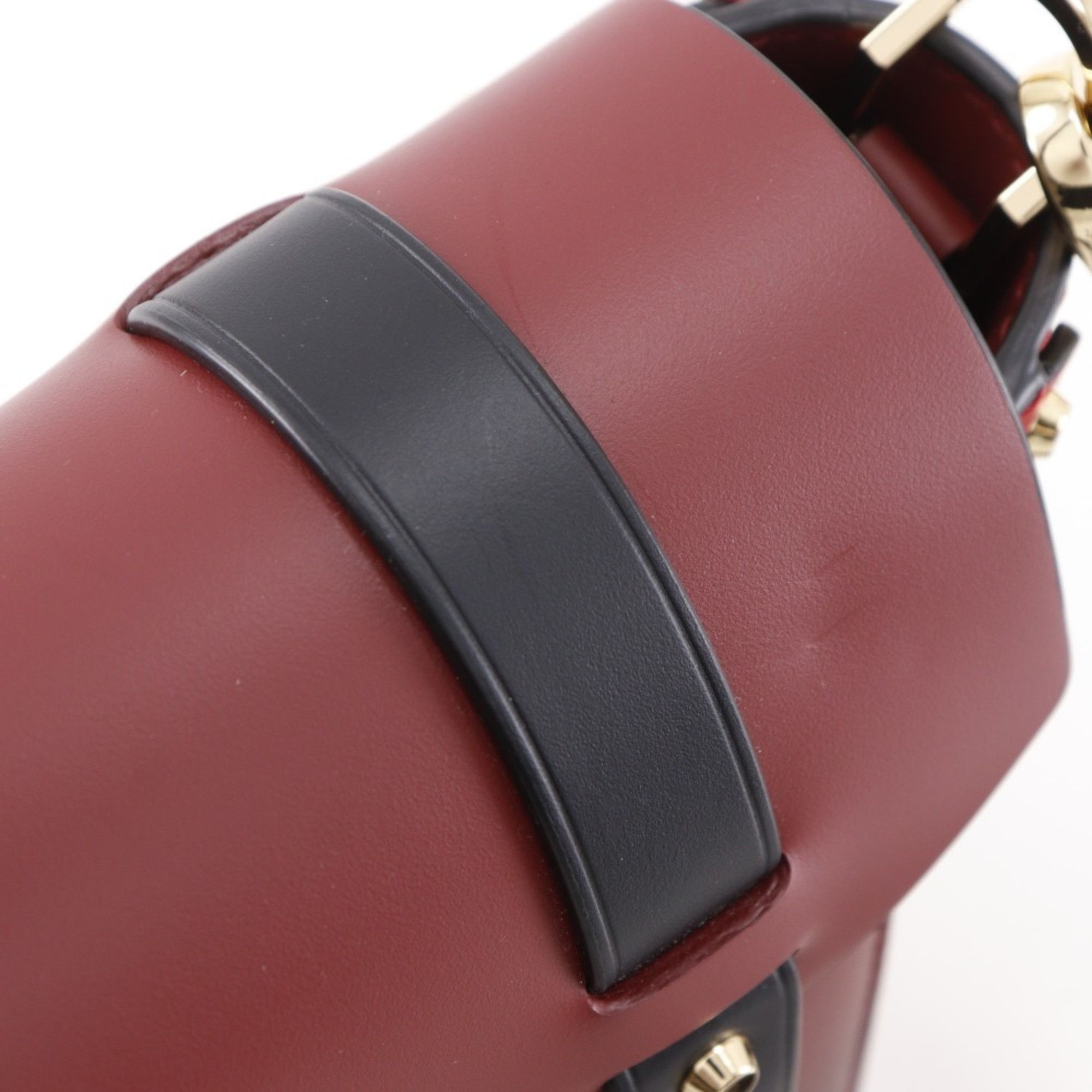 Michael Kors Michael Kors Manhattan Small Shoulder Bag, Studded Colorblock Leather, Red Flap, Women's Size ONE SIZE - 8 Thumbnail