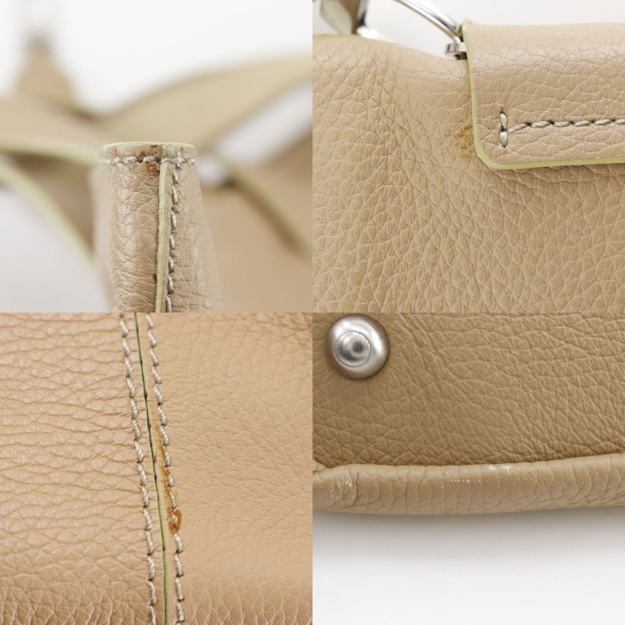 Tod's Tod's Tote Bag, Handbag, Shoulder Beige Leather, 2-Way, A4 Size, Unisex Size ONE SIZE - 10 Thumbnail