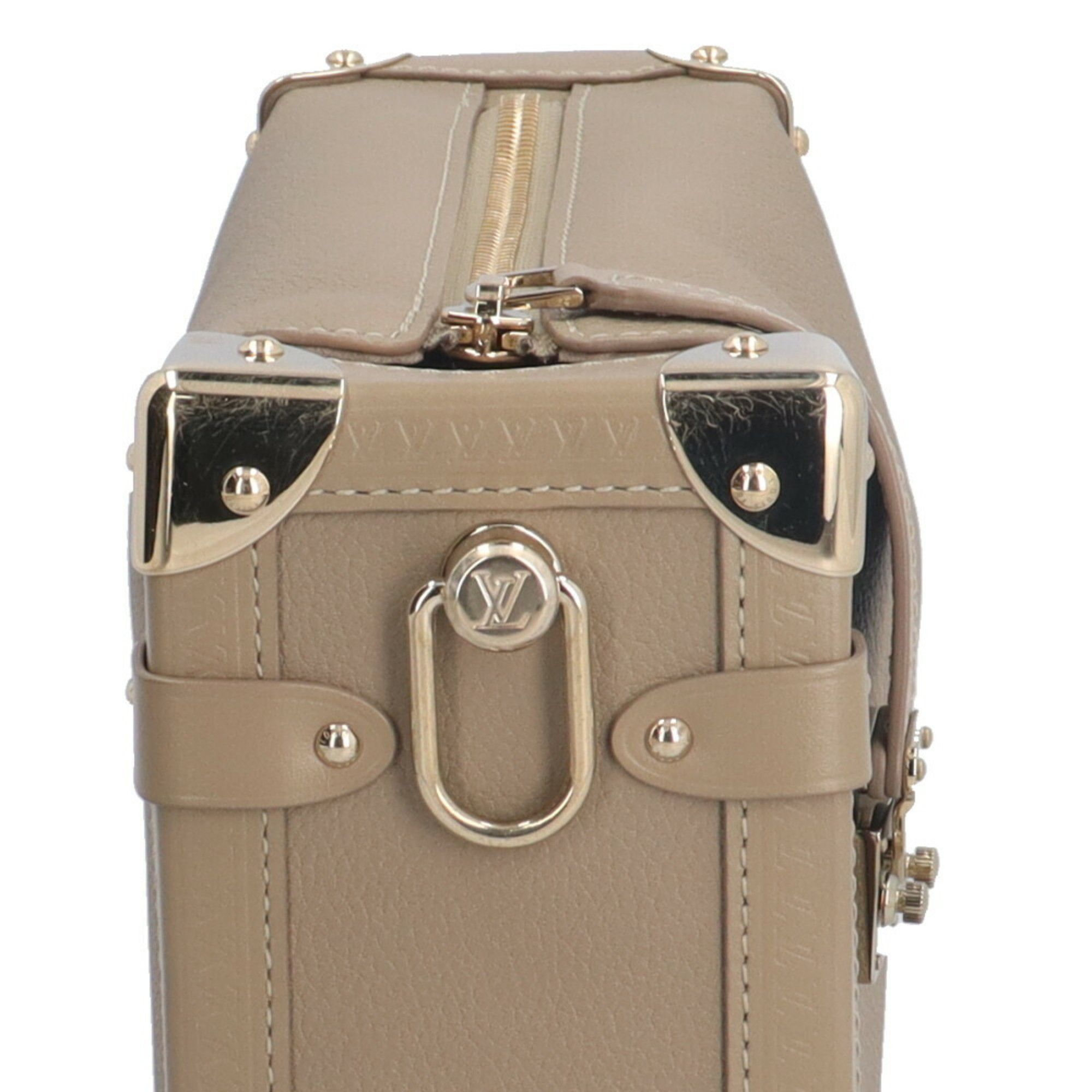 Louis Vuitton Louis Vuitton Side Trunk MM Shoulder Bag, Leather, M25072, Beige, Women's, LOUIS VUITTON Size ONE SIZE - 9 Thumbnail
