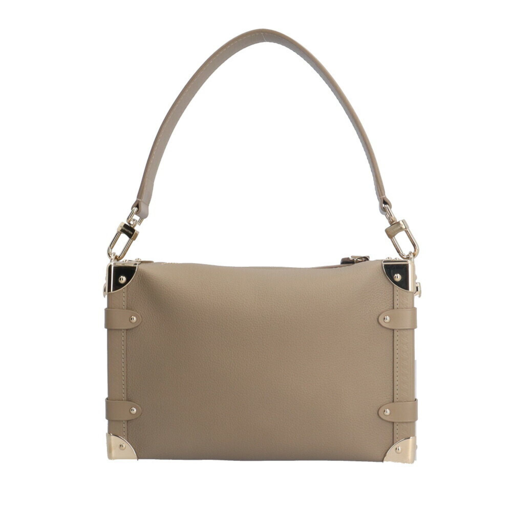 Louis Vuitton Louis Vuitton Side Trunk MM Shoulder Bag, Leather, M25072, Beige, Women's, LOUIS VUITTON Size ONE SIZE - 4 Thumbnail