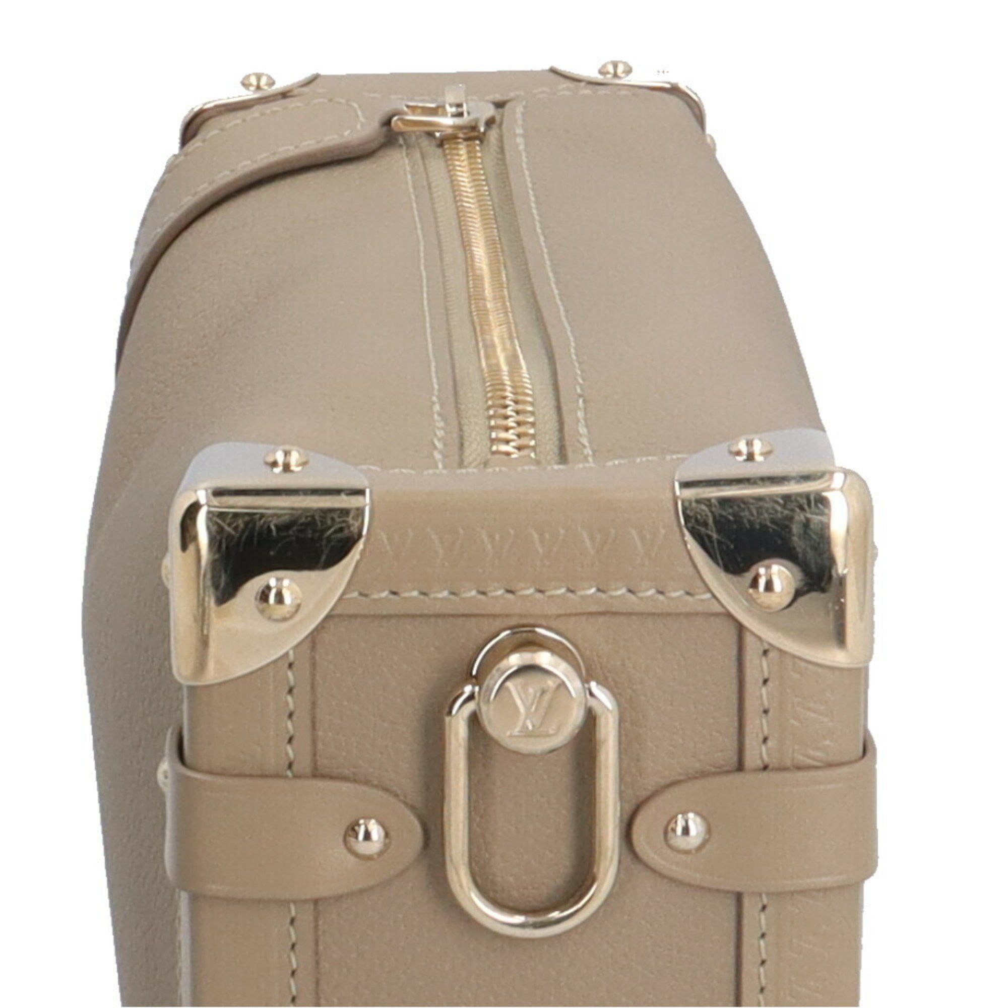 Louis Vuitton Louis Vuitton Side Trunk MM Shoulder Bag, Leather, M25072, Beige, Women's, LOUIS VUITTON Size ONE SIZE - 8 Thumbnail