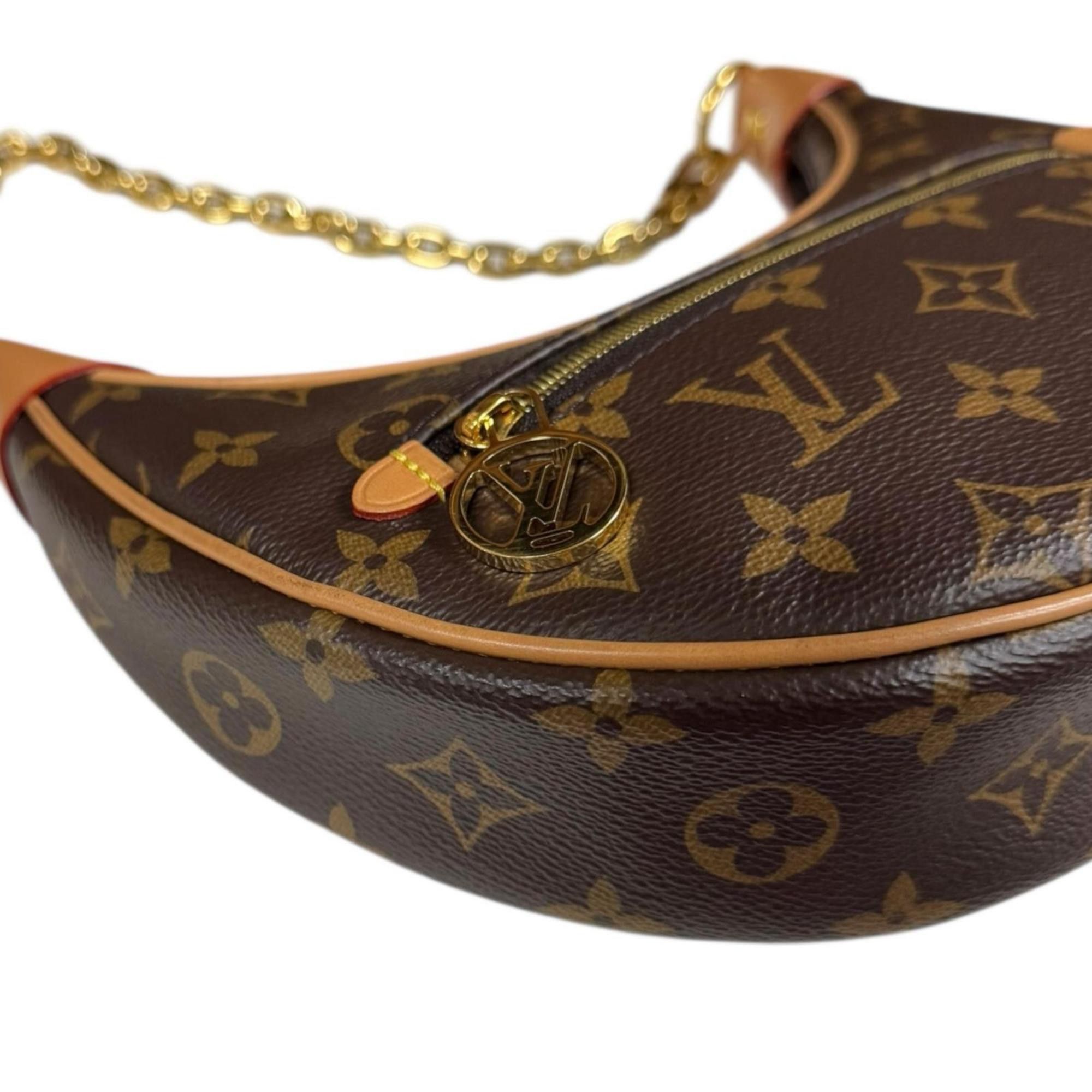 Louis Vuitton Louis Vuitton Loop Monogram Shoulder Bag in Canvas, M81098, Brown, Women's, LOUIS VUITTON Size ONE SIZE - 7 Thumbnail