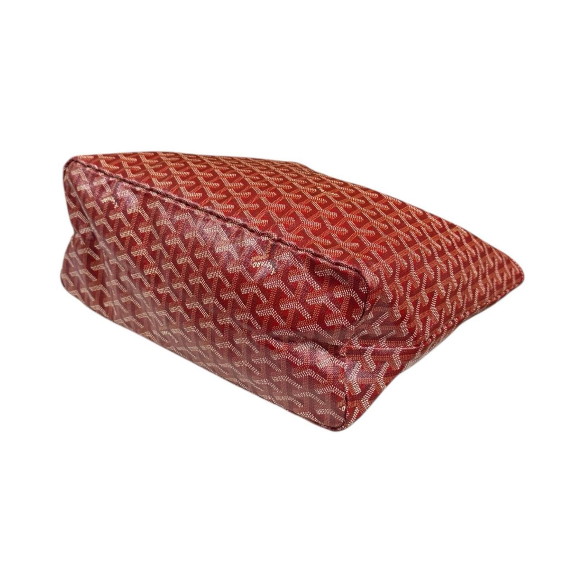 Goyard Goyard Saint Louis PM Tote Bag, PVC-Coated Canvas, Red, Unisex Size ONE SIZE - 4 Thumbnail