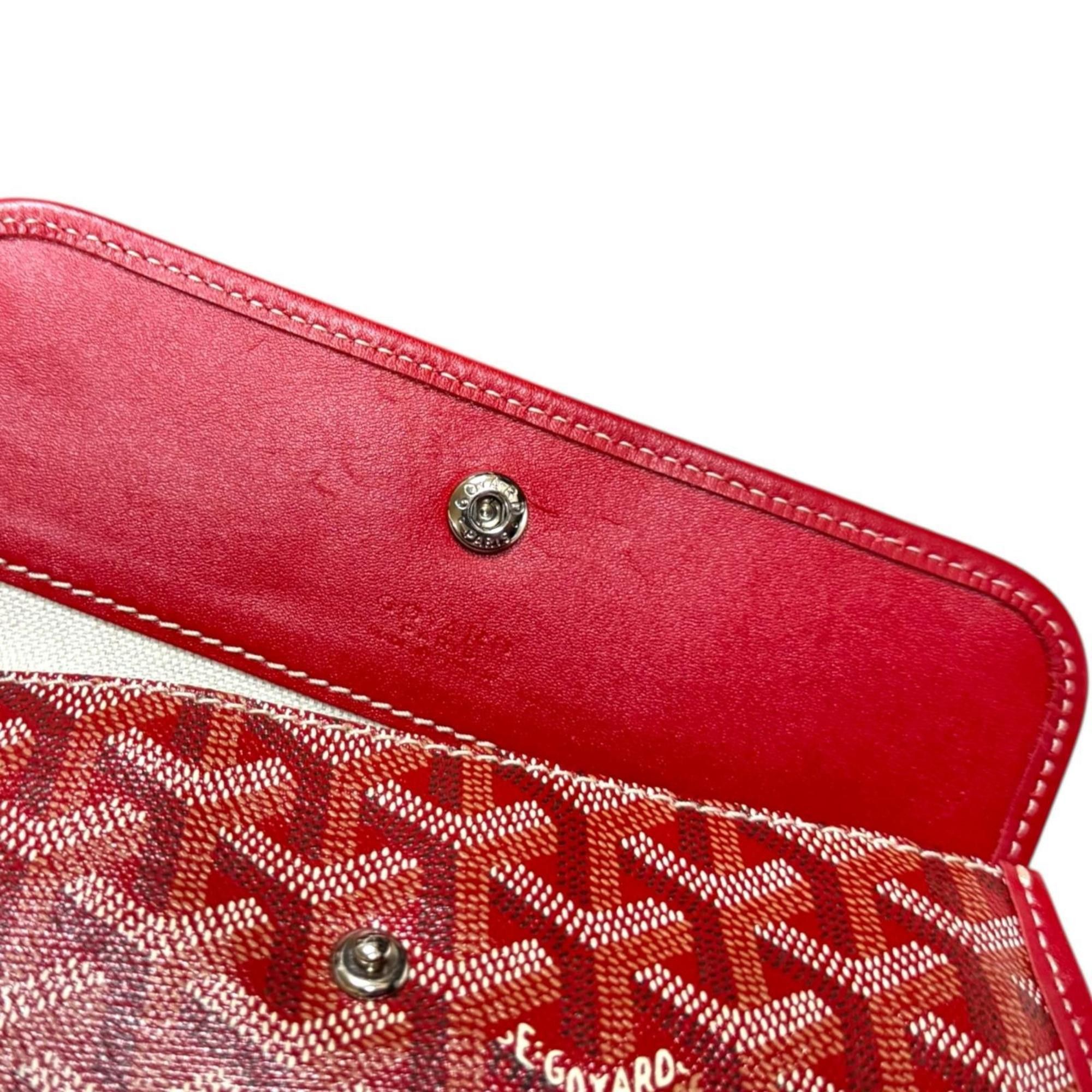 Goyard Goyard Saint Louis PM Tote Bag, PVC-Coated Canvas, Red, Unisex Size ONE SIZE - 12 Thumbnail