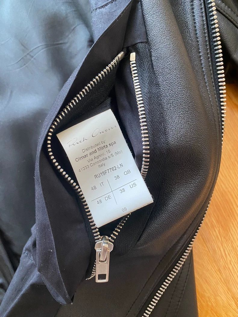 Rick Owens RICK OWENS Leather Jacket Size 48 - dmc Size US M / EU 48-50 / 2 - 2 Thumbnail