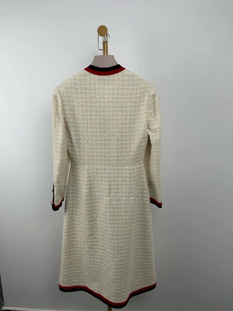 Gucci Gucci Beige Tweed Slim Fit Coat - dmc Size US M / EU 48-50 / 2 - 2 Thumbnail