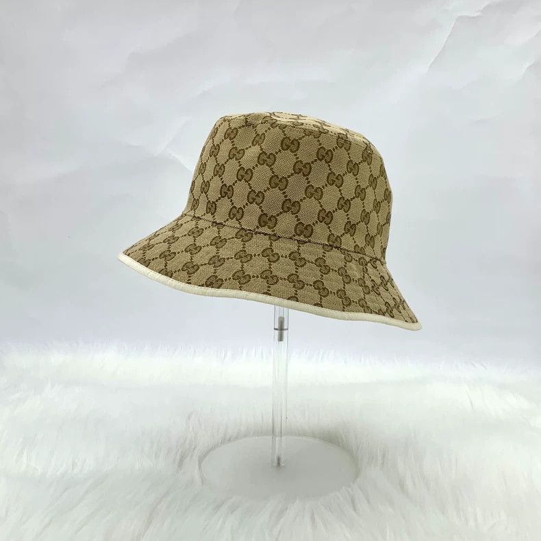 Gucci Gucci Brown Logo Bucket Hat - dmc Size ONE SIZE - 3 Thumbnail