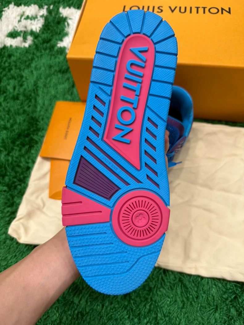 Louis Vuitton Louis Vuitton LV Trainer Blue Purple Sneakers - dmc Size US 10 / EU 43 - 4 Thumbnail