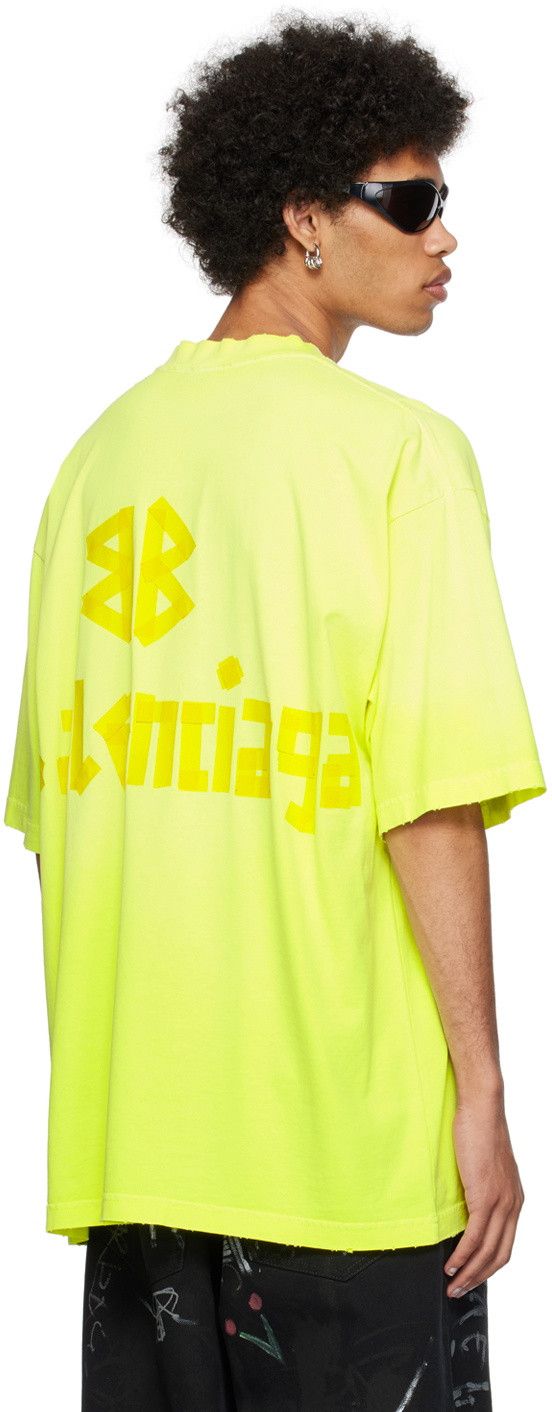 Balenciaga Yellow Tape Type T-Shirt Size US M / EU 48-50 / 2 - 2 Thumbnail