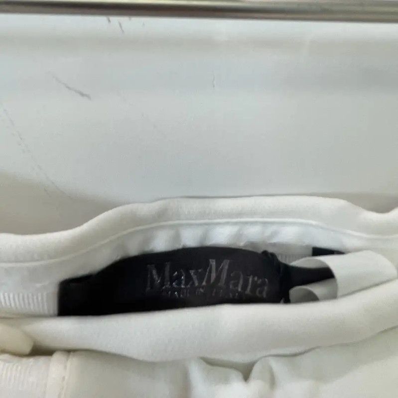 Max Mara MaxMara Elegant White Polyester Casual Pants 0089 Size 22" - 5 Thumbnail