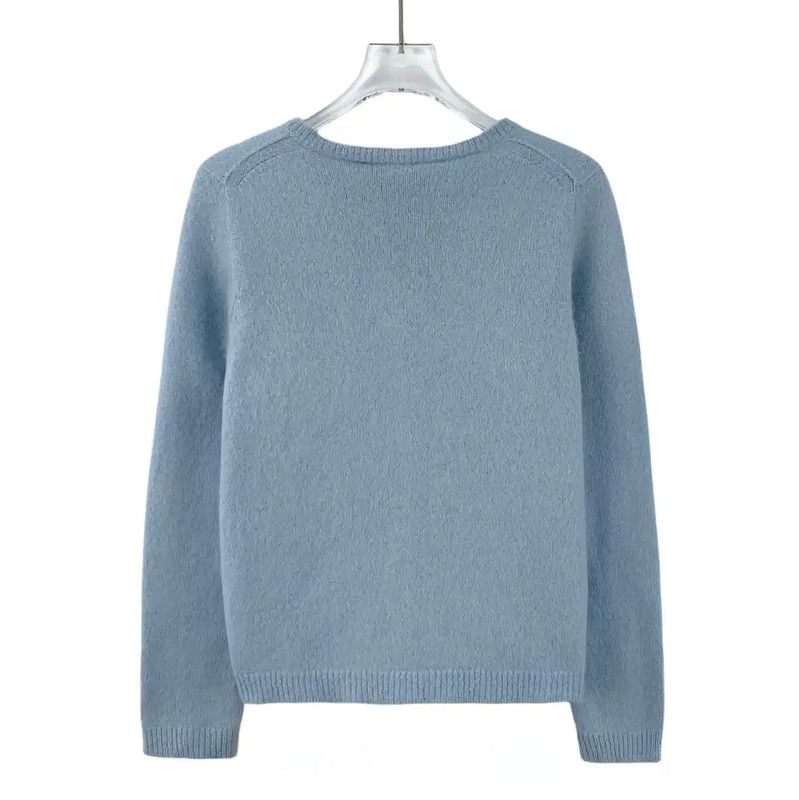 Max Mara MaxMara Blue Rabbit Fur Cardigan Sweater 0089 Size S / US 4 / IT 40 - 2 Thumbnail