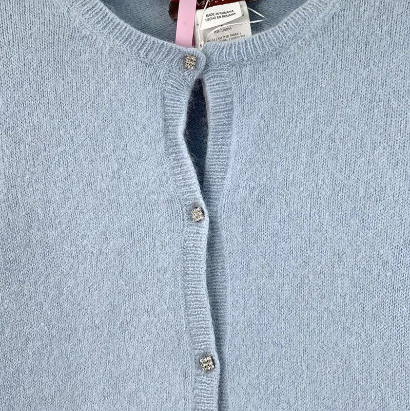 Max Mara MaxMara Blue Rabbit Fur Cardigan Sweater 0089 Size S / US 4 / IT 40 - 4 Thumbnail