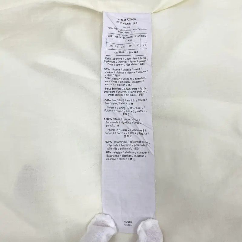 Max Mara MaxMara White Viscose Sleeveless Dress 0089 Size ONE SIZE - 7 Thumbnail