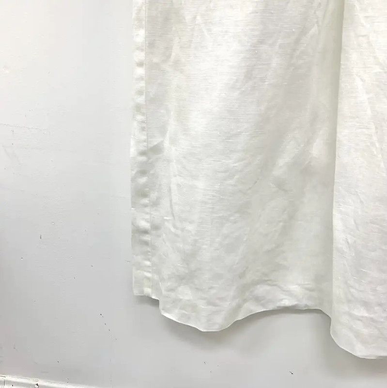Max Mara MaxMara White Viscose Sleeveless Dress 0089 Size ONE SIZE - 5 Thumbnail