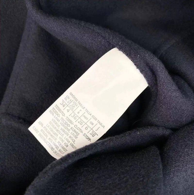 Max Mara MaxMara Women's Blue Overcoat 0089 Size ONE SIZE - 4 Thumbnail