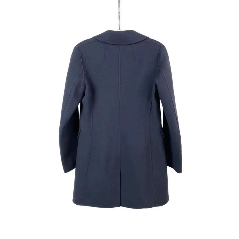 Max Mara MaxMara Women's Blue Overcoat 0089 Size ONE SIZE - 2 Thumbnail